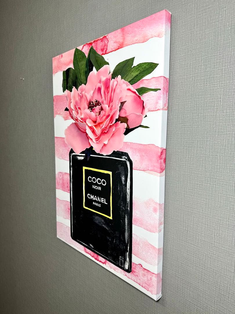 No.123木枠付きキャンバスアート　オマージュアート　香水アート　chance