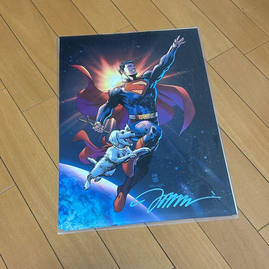 スーパーマン アートプリント Jim Lee サイン入り