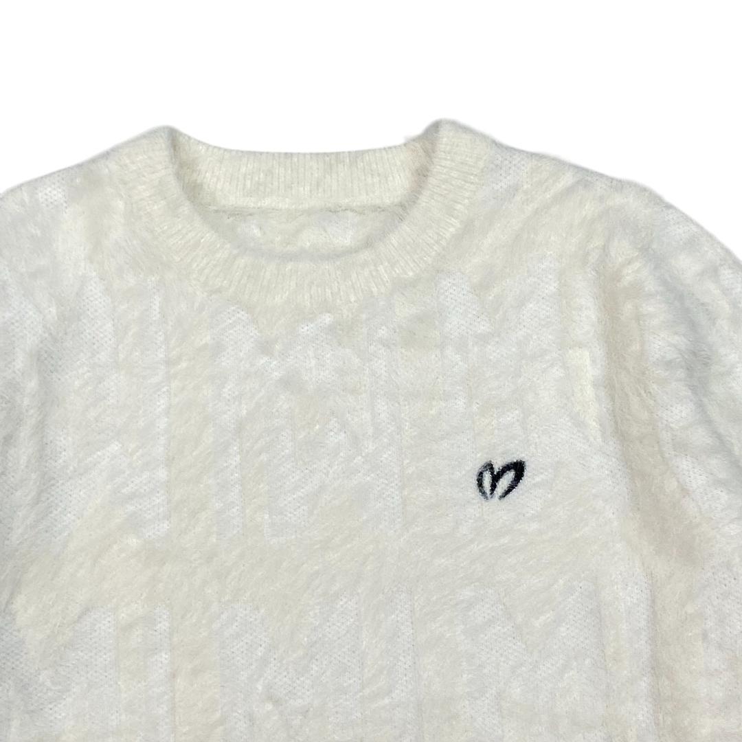 マスターバニーエディション ファー ニットセーター ホワイト ゴルフ レディース