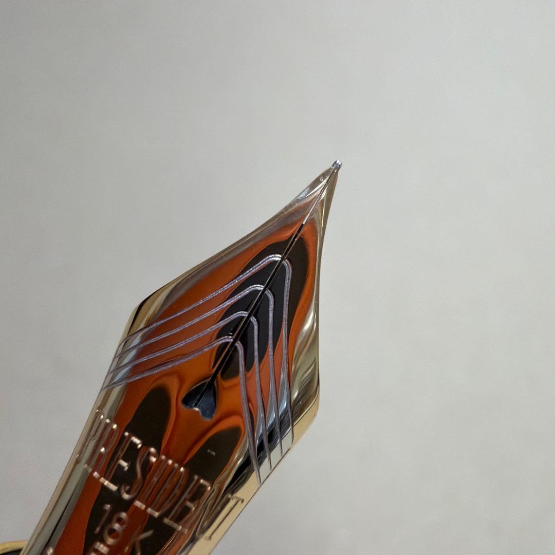 新品 プラチナ 万年筆 プレジデント 18k EF PTB-25000PR