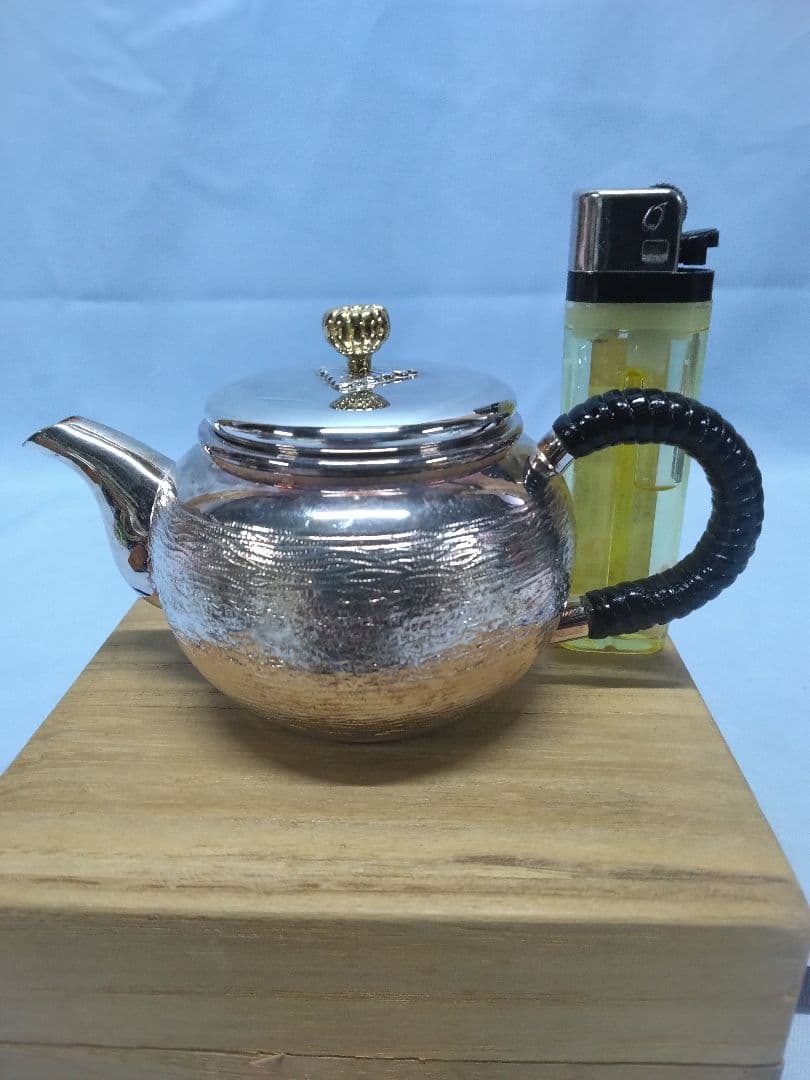 純銀　銀製品　工芸品　急須　煎茶