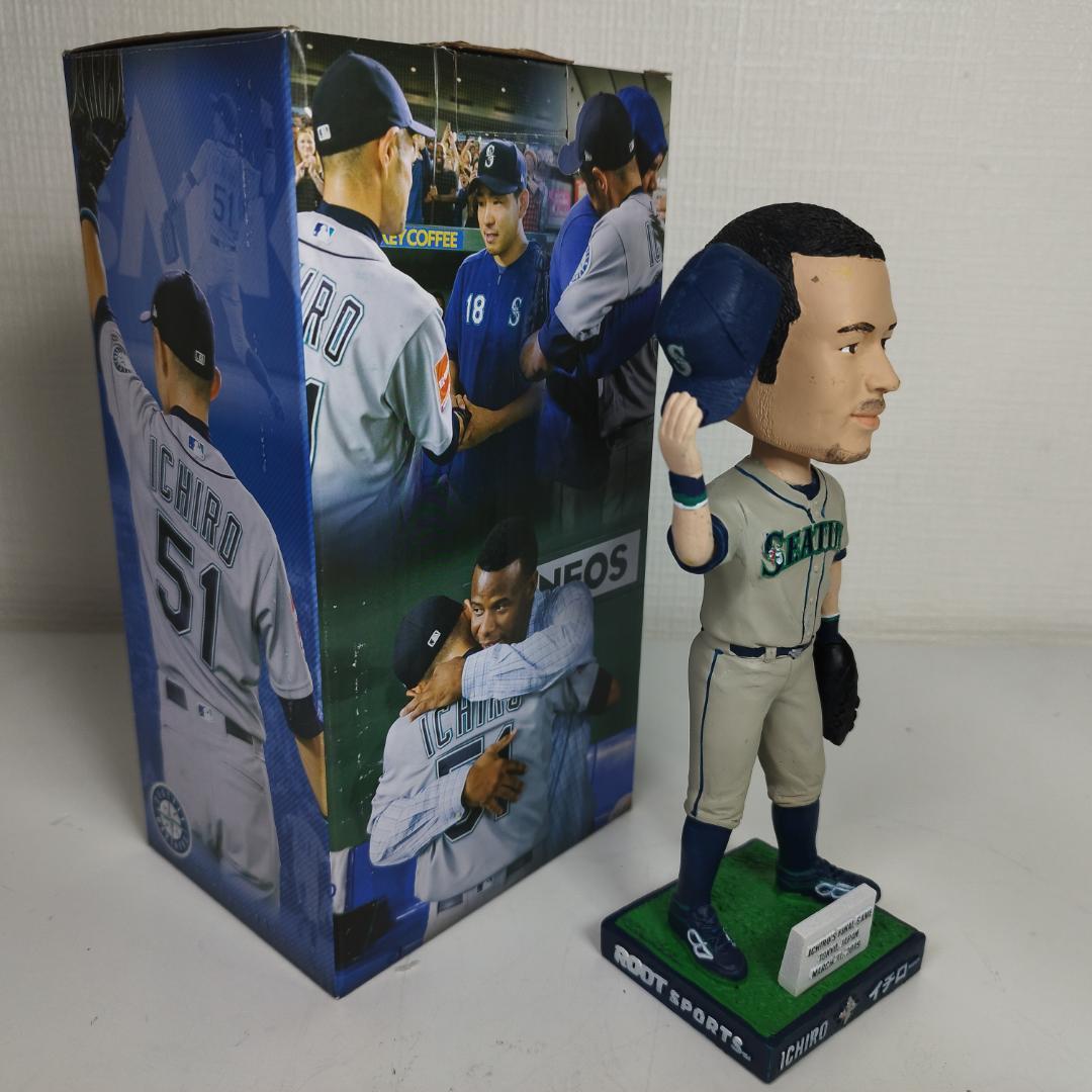イチロー 引退試合記念 ボブルヘッド 球場配布品 バブルヘッド 首振り IEE7