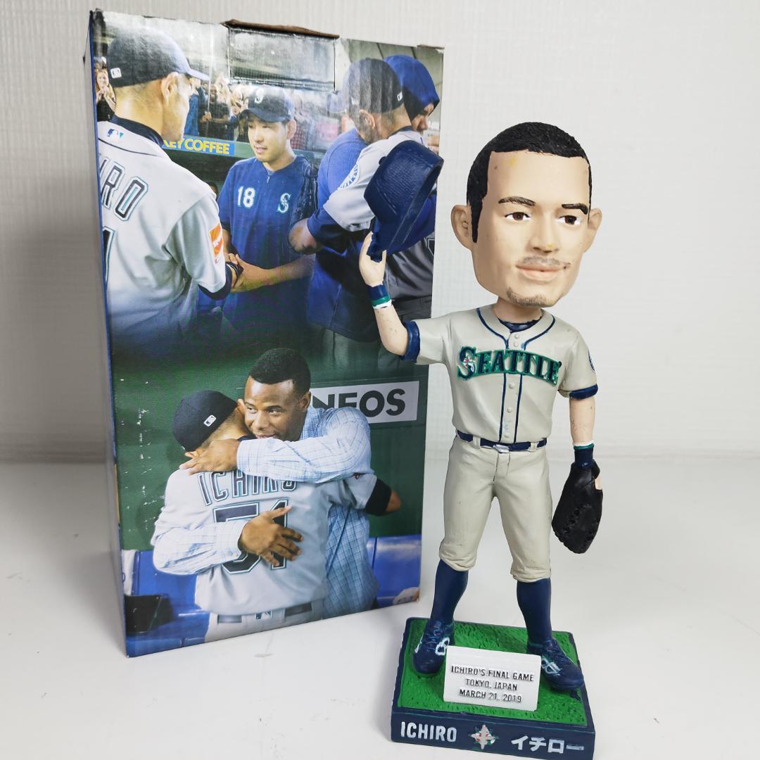 イチロー 引退試合記念 ボブルヘッド 球場配布品 バブルヘッド 首振り IEE7