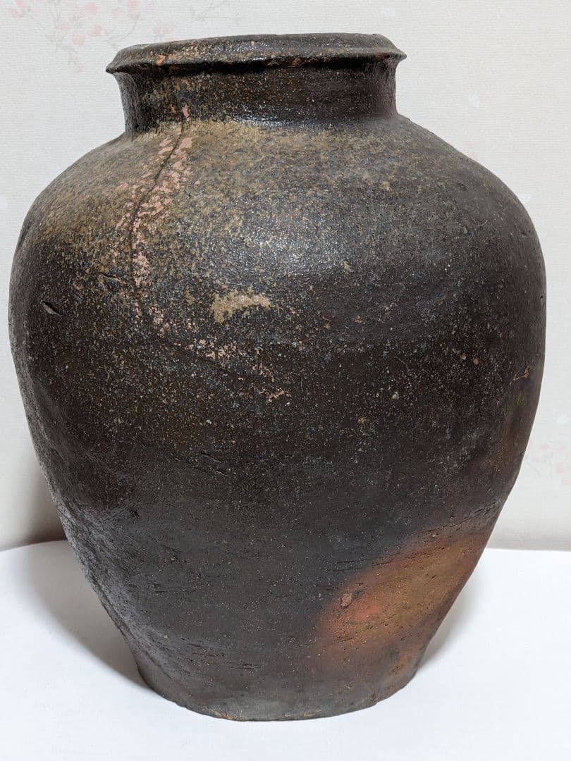 ♦古丹波 焼締め壺 穴窯時代 室町時代〜桃山時代 花器 古美術品 骨董品