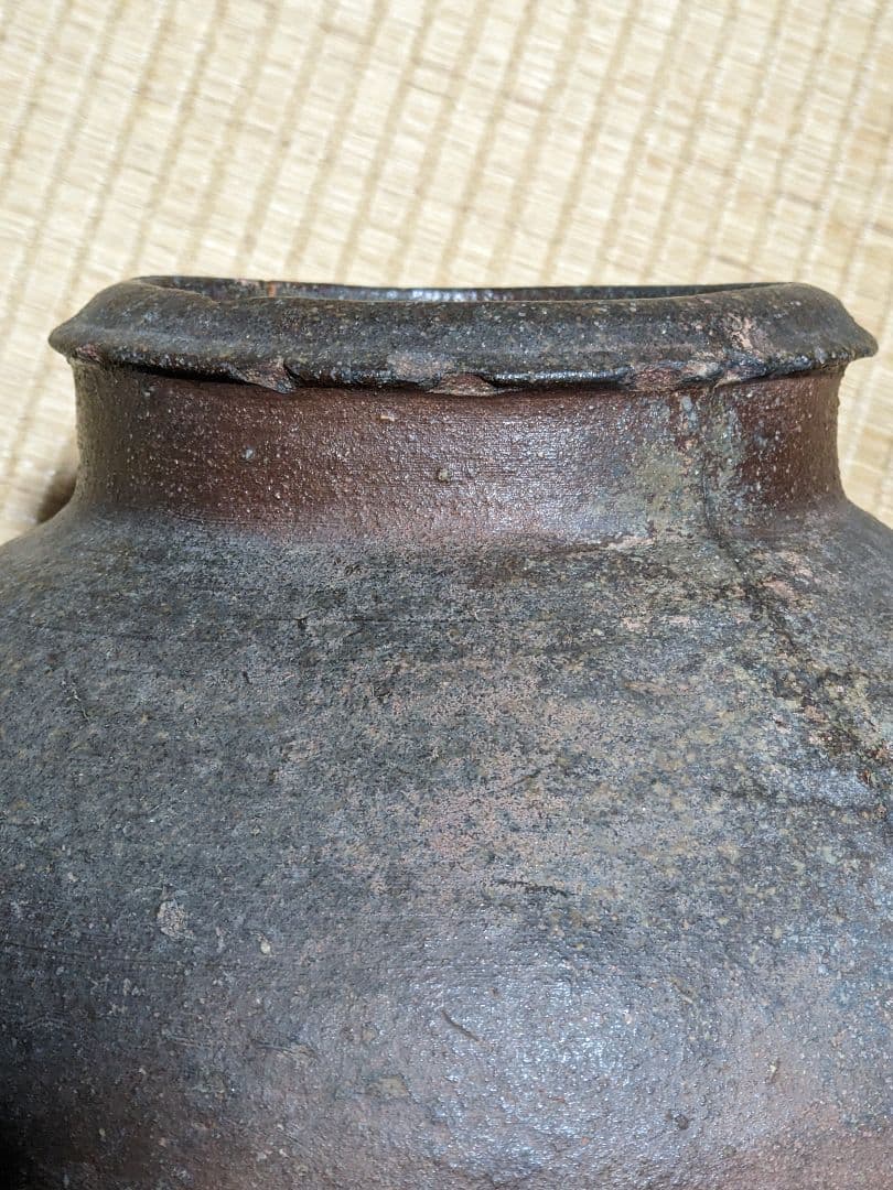 ♦古丹波 焼締め壺 穴窯時代 室町時代〜桃山時代 花器 古美術品 骨董品