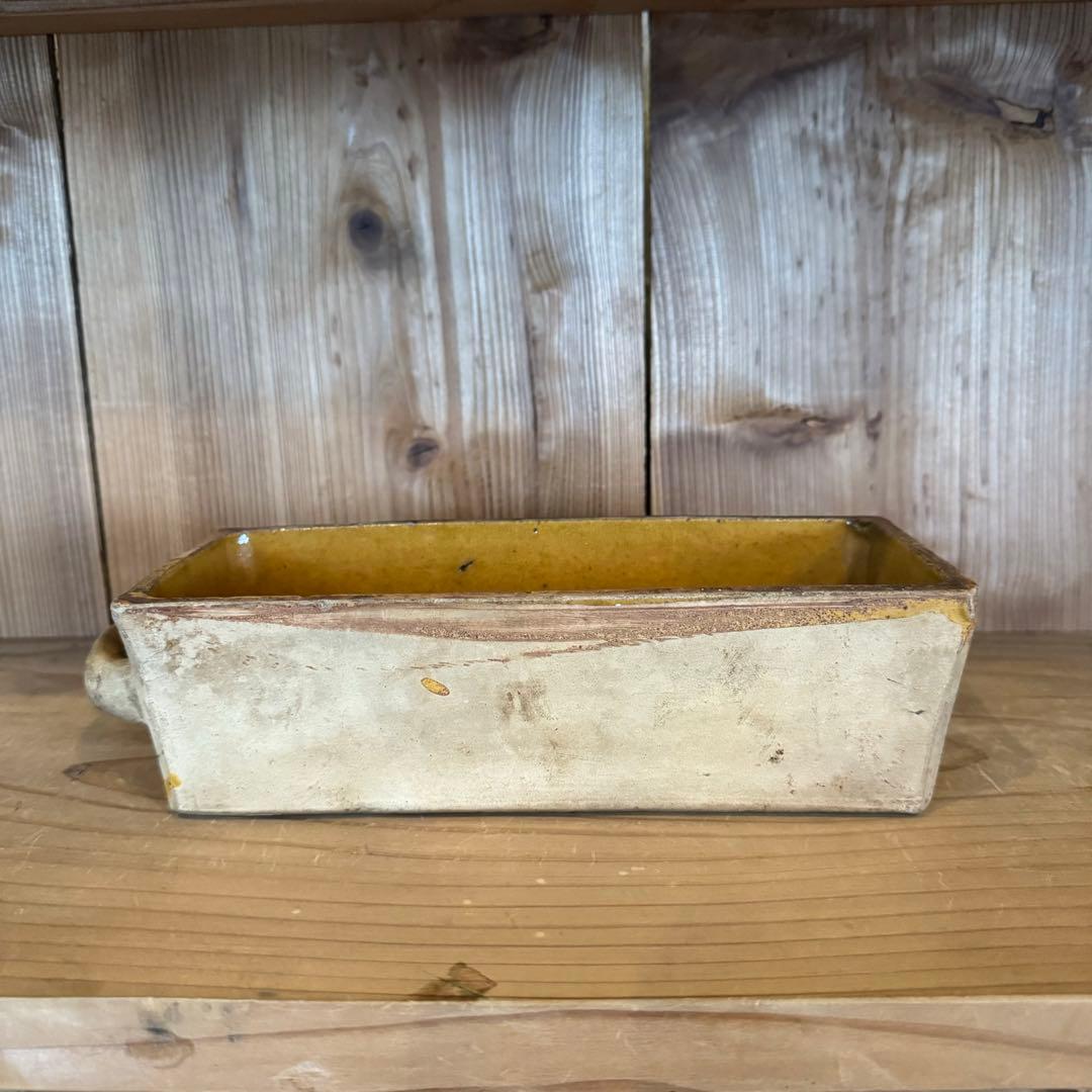 フランス 19世紀 黄釉菓子型 民芸 民藝 アンティーク 古道具 ビンテージ