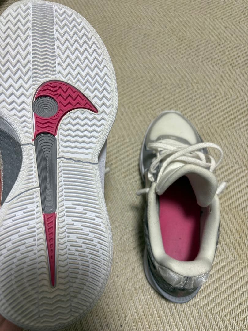 Nike バスケットボールシューズ グレー/ピンク