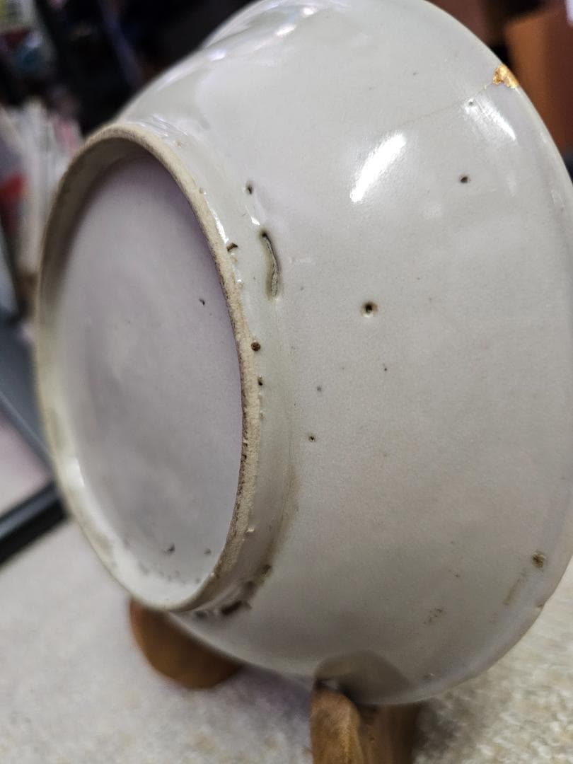 で 中国 明時代 白磁皿 振りものあります