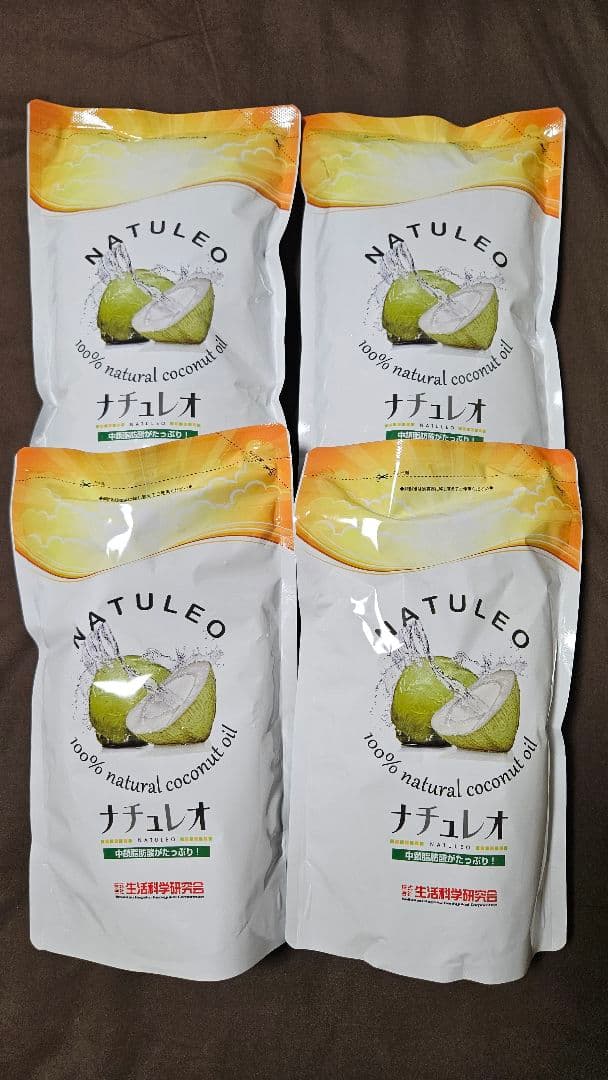ナチュレオ　ココナッツオイル 4袋セット