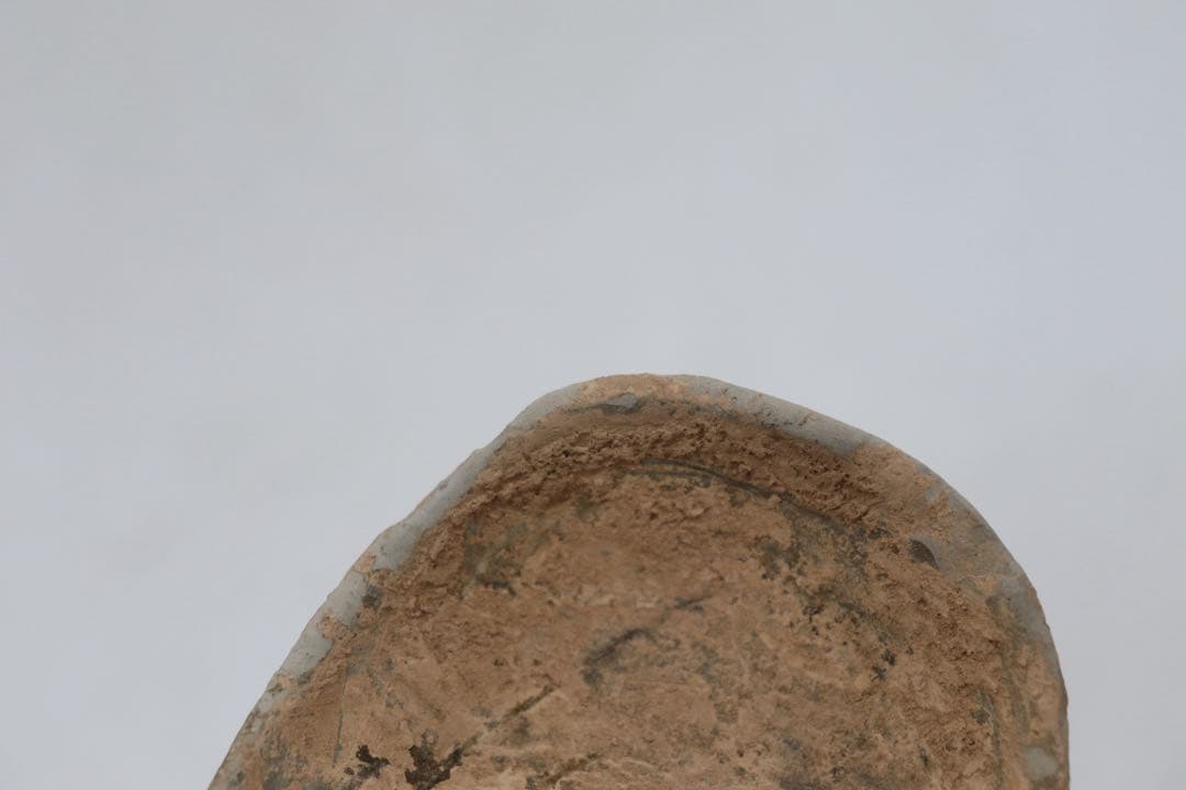 中国　唐時代　瓦硯　発掘品　木箱付　送料込み250602