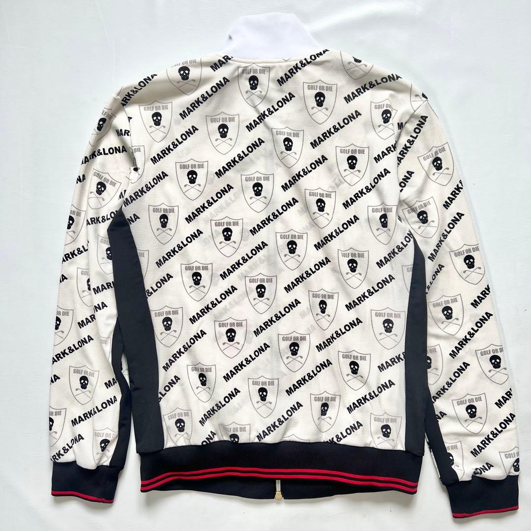 MARK&LONA マークアンドロナ　ナイロンジャケット　総柄　白　メンズ　46