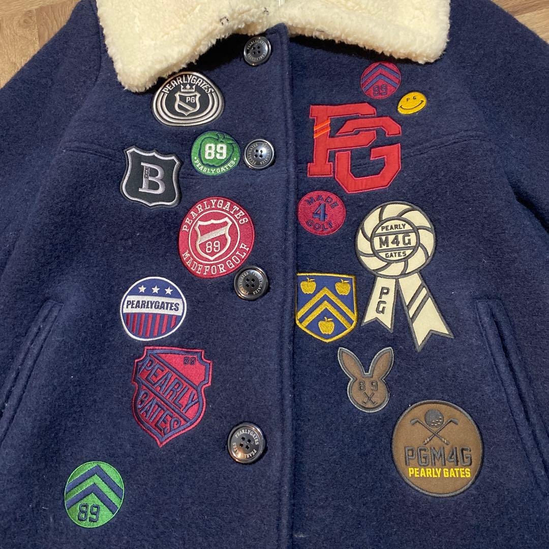 パーリーゲイツ♡コート♡アウター♡ネイビー♡ワッペン♡L