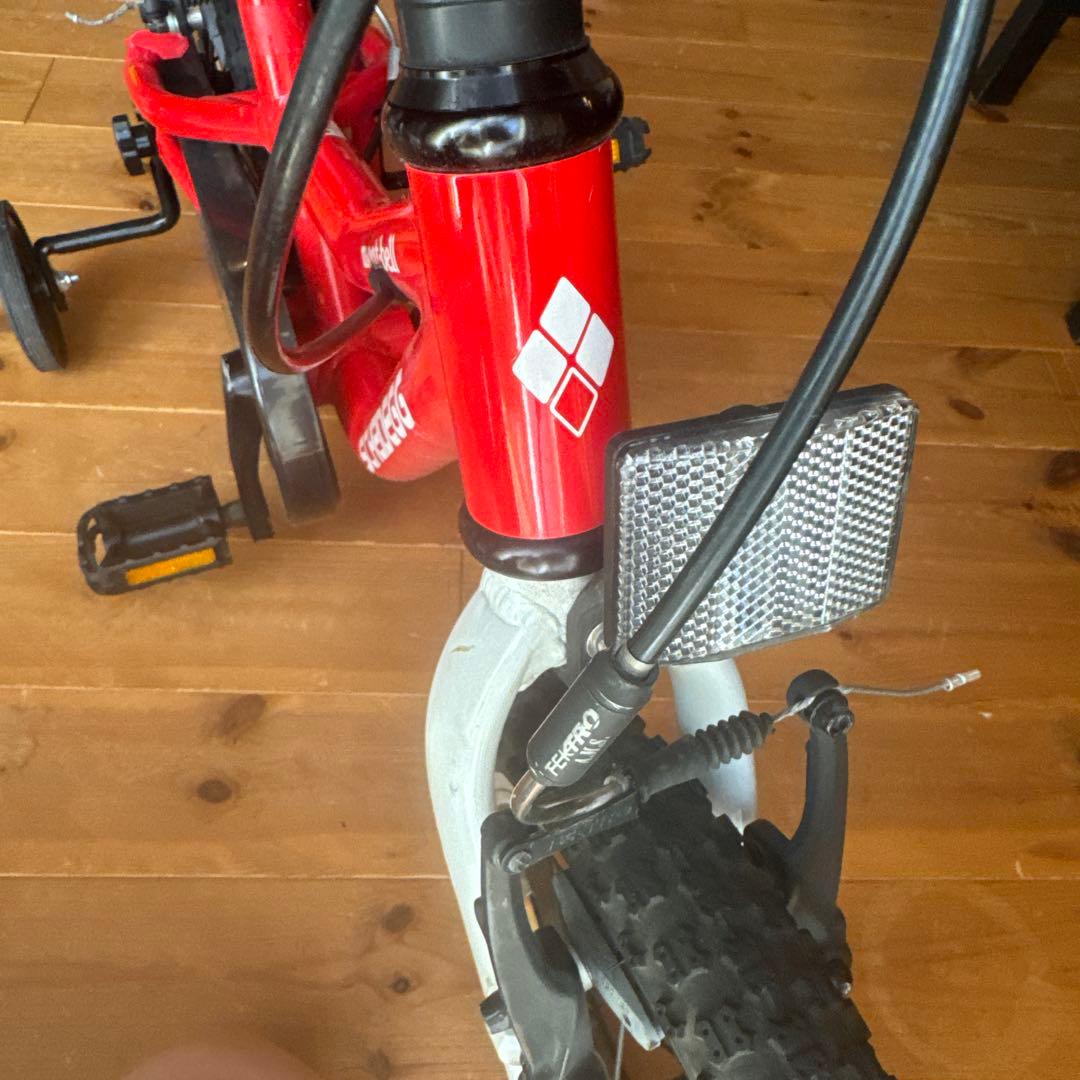 14インチ　SCHEIDEGG 赤 幼児用自転車 補助輪付き　防犯登録抹消済み