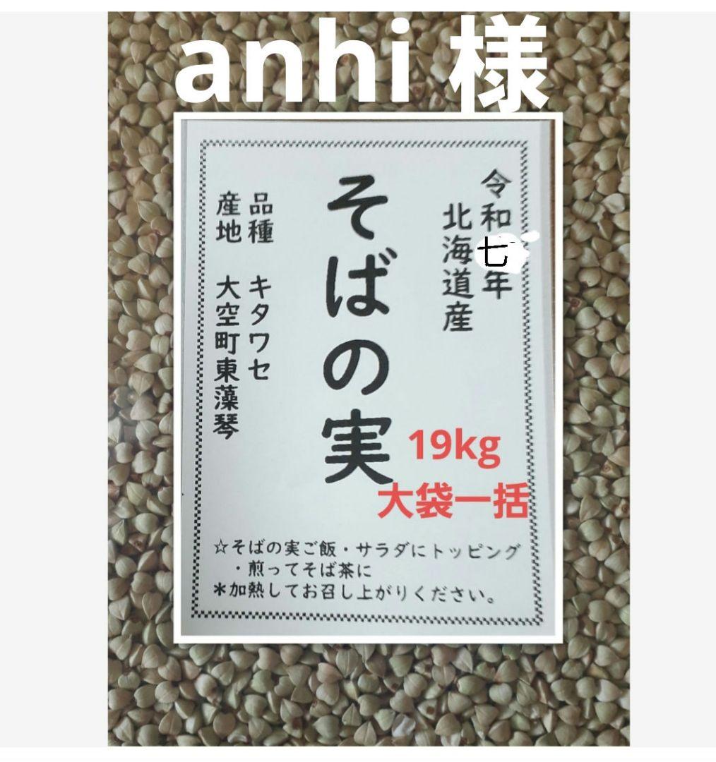 【anhi 】 そばの実 19kg 生産農家直送