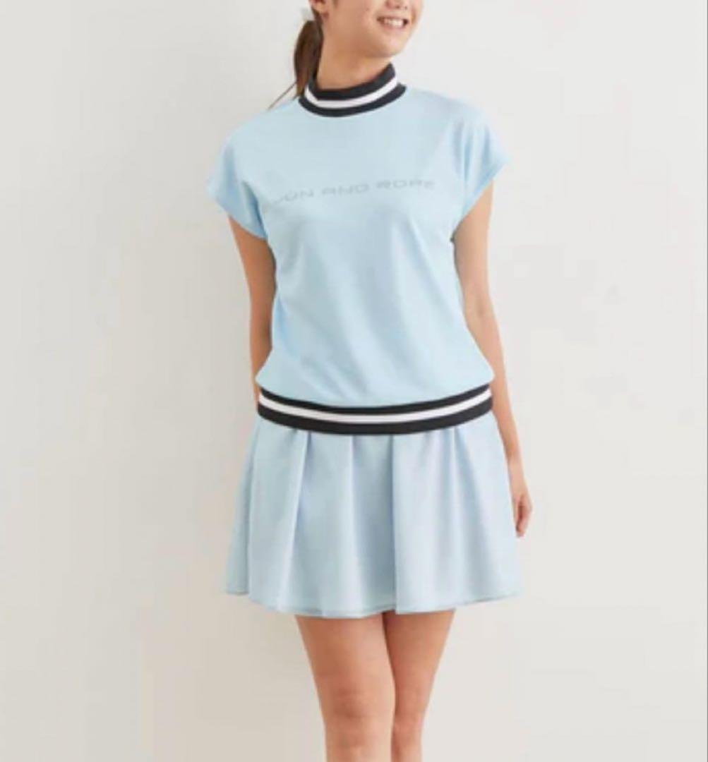 JUN&ROPE ジュンアンドロペ　レディースセットアップメッシュブルー