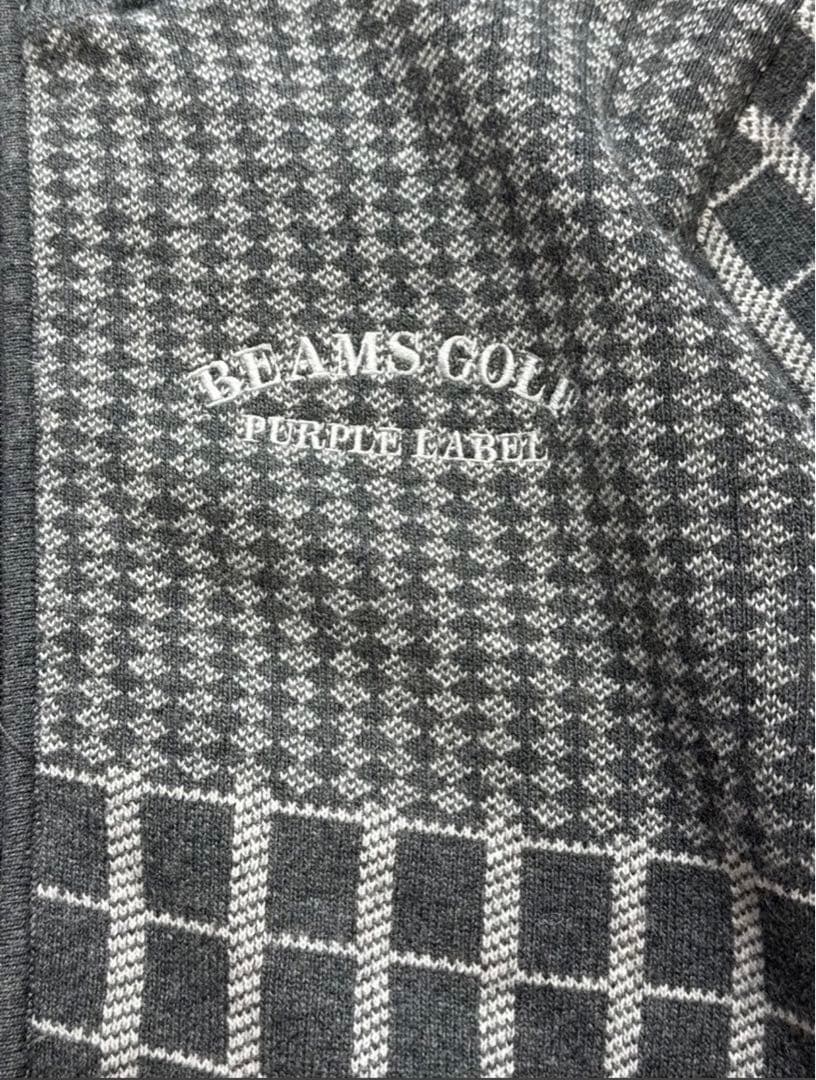 BEAMSGOLF ビームスゴルフ ロゴ刺繍 総柄 カシミヤ ウールジャケット