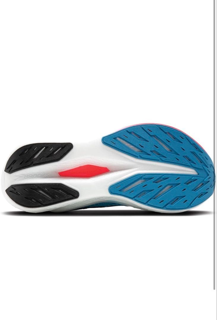 BROOKS 22.5cmスポーツシューズ 青/赤