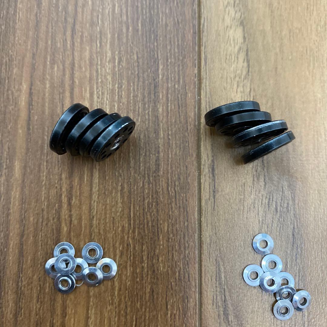 ミニ四駆　軽量　13mmオールアルミベアリングローラー(ブラック) 黒　純正