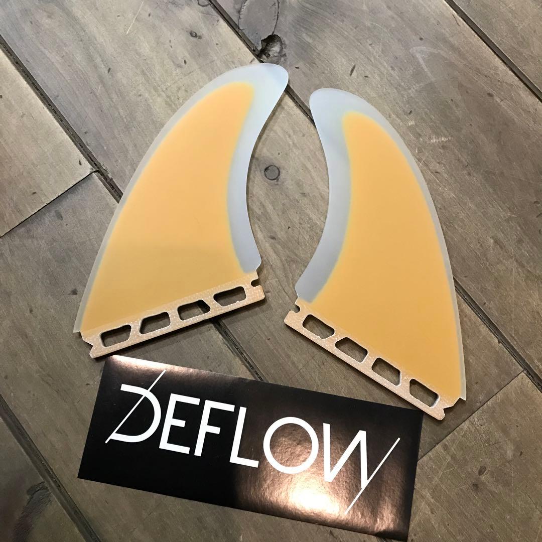 DEFLOW サーフボードフィン グレー・オレンジ