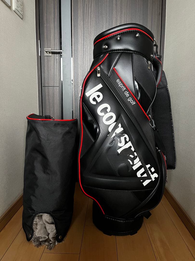 美品 ルコックスポルティフ ゴルフ　lecoq キャディバッグ　黒　9.5型