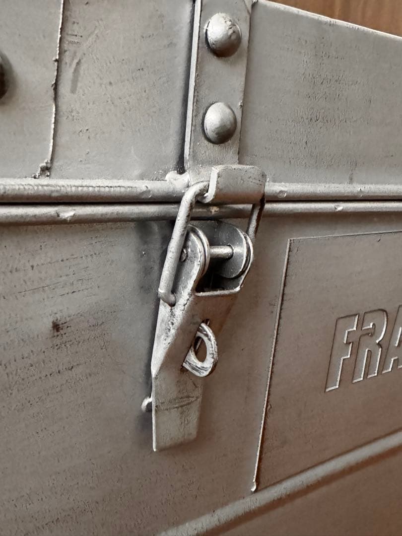 レトロ・ヴィンテージ風コンテナ収納ボックス ブリキ インダストリアル ミリタリー