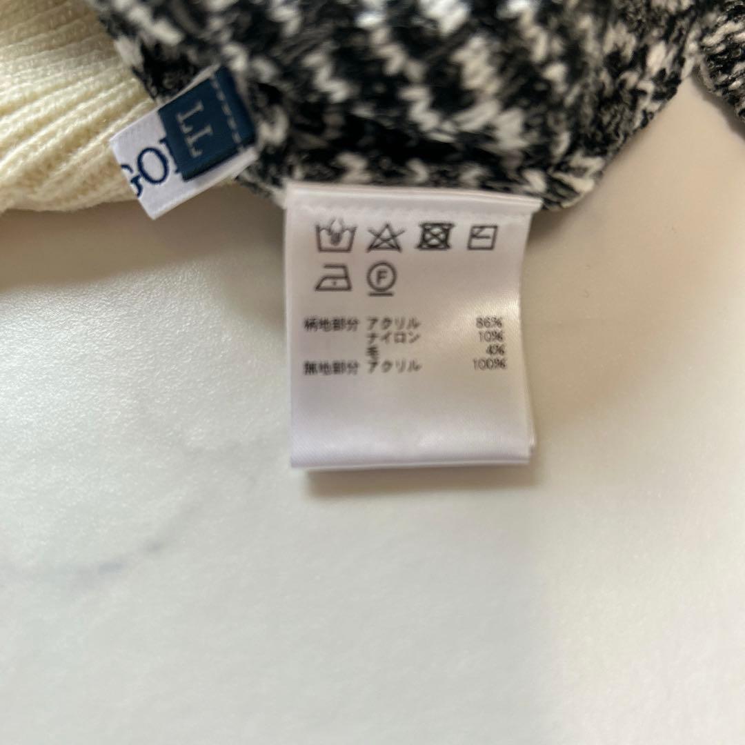 新品LLフィラFILA セーター スカート ゴルフセットアップ 2way 黒白