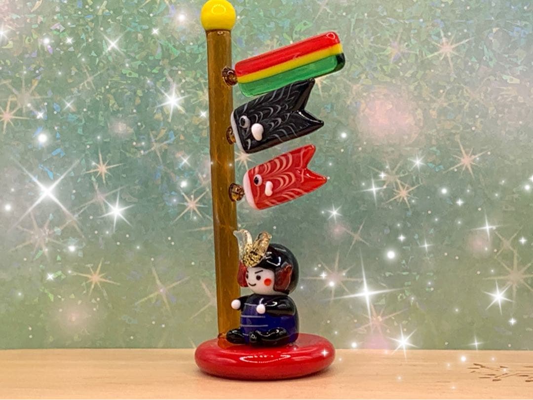 可愛い*°♡満開花ざかり雛☆ミニチュア　ガラス細工☆ひな祭り　桃の節句