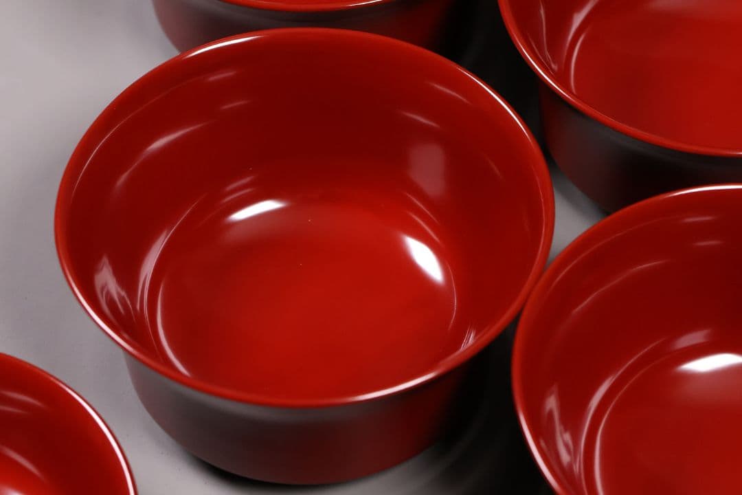 【CM284】魯山人塗師 遊部石斎 原叟好 うるみ 反椀 八客 木製漆器 茶懐石