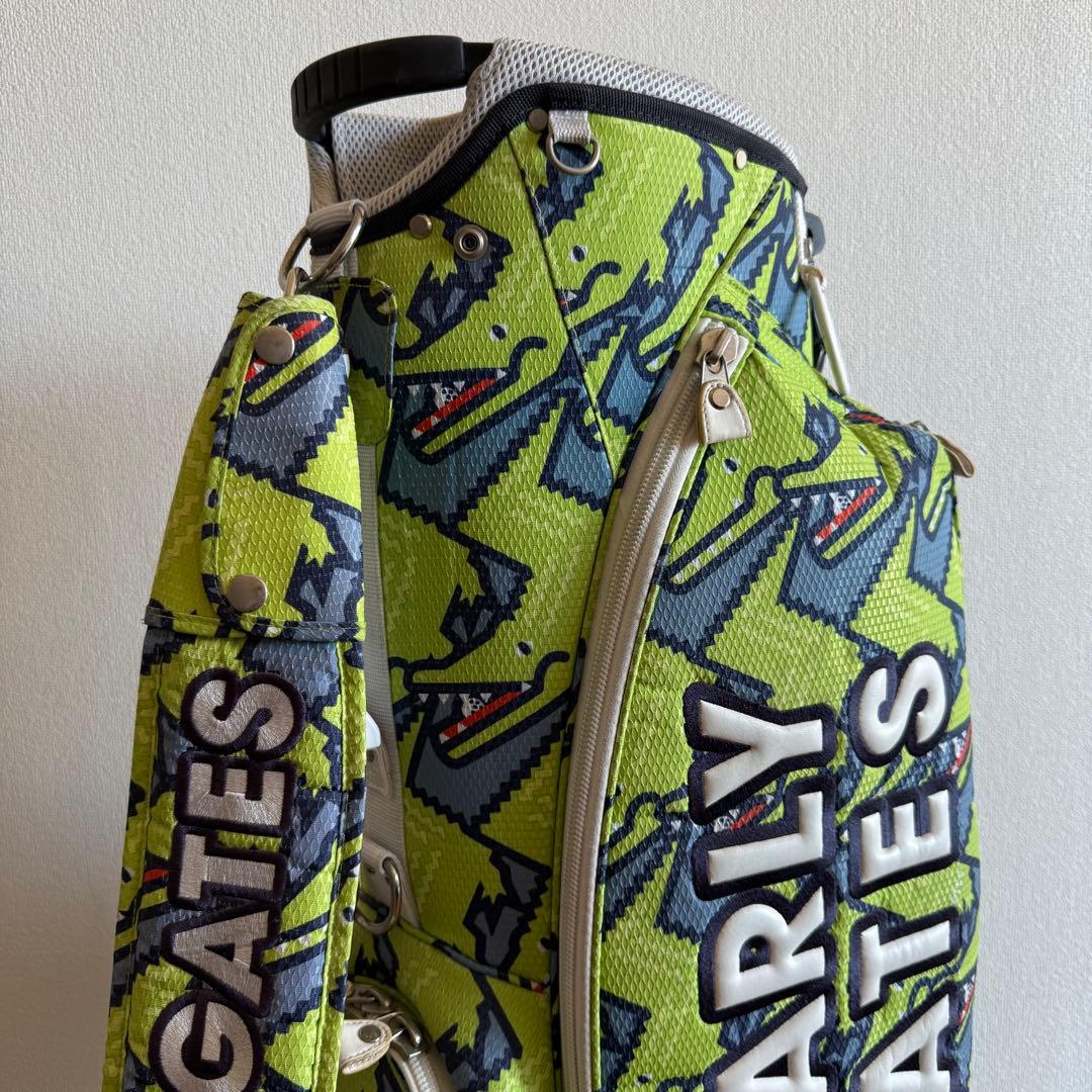 美品　パーリーゲイツ　キャディバッグ　ショルダー式　スタンド式　軽量　ワニ柄