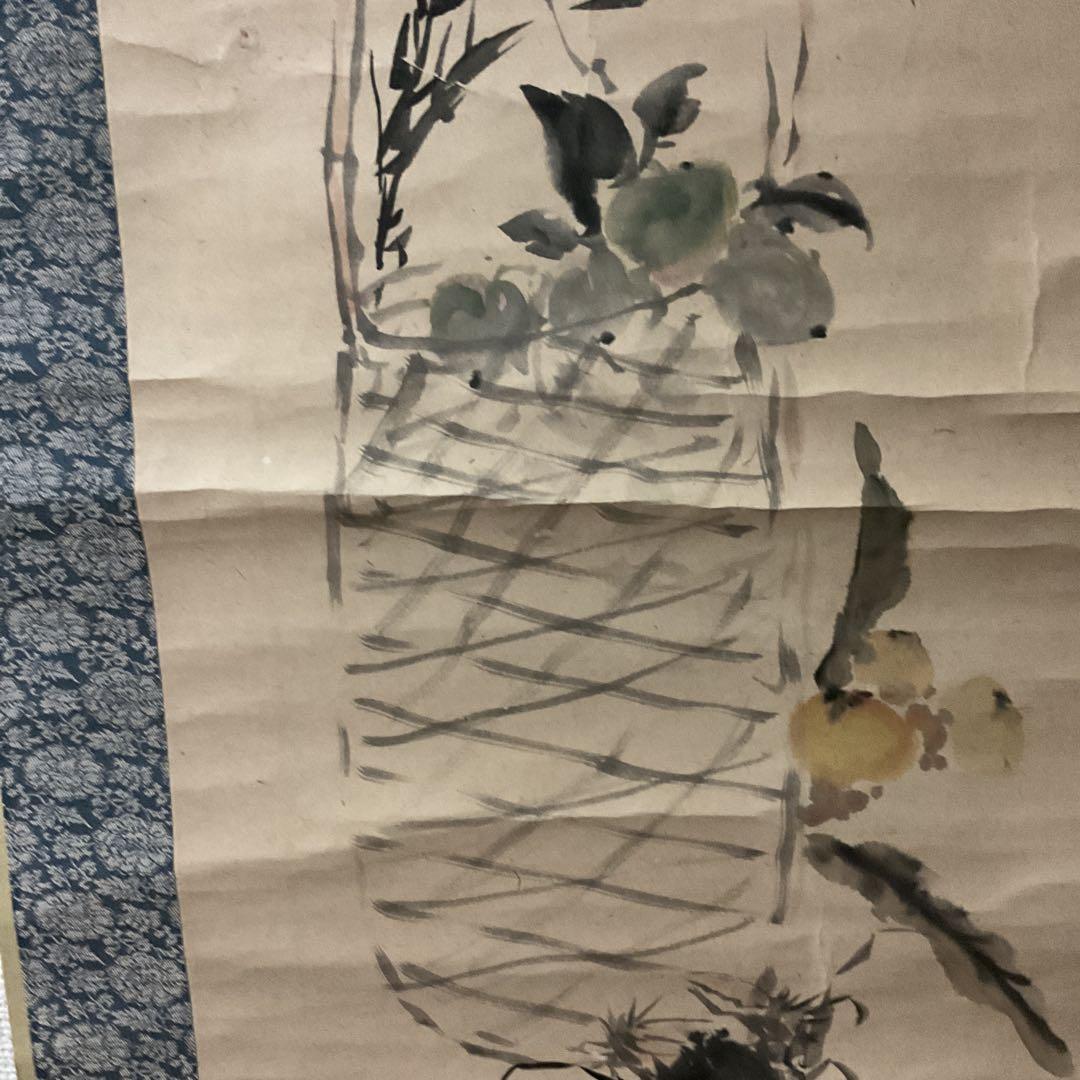 紙本 淡彩水墨画 靜物 不思議な作品です 無落款