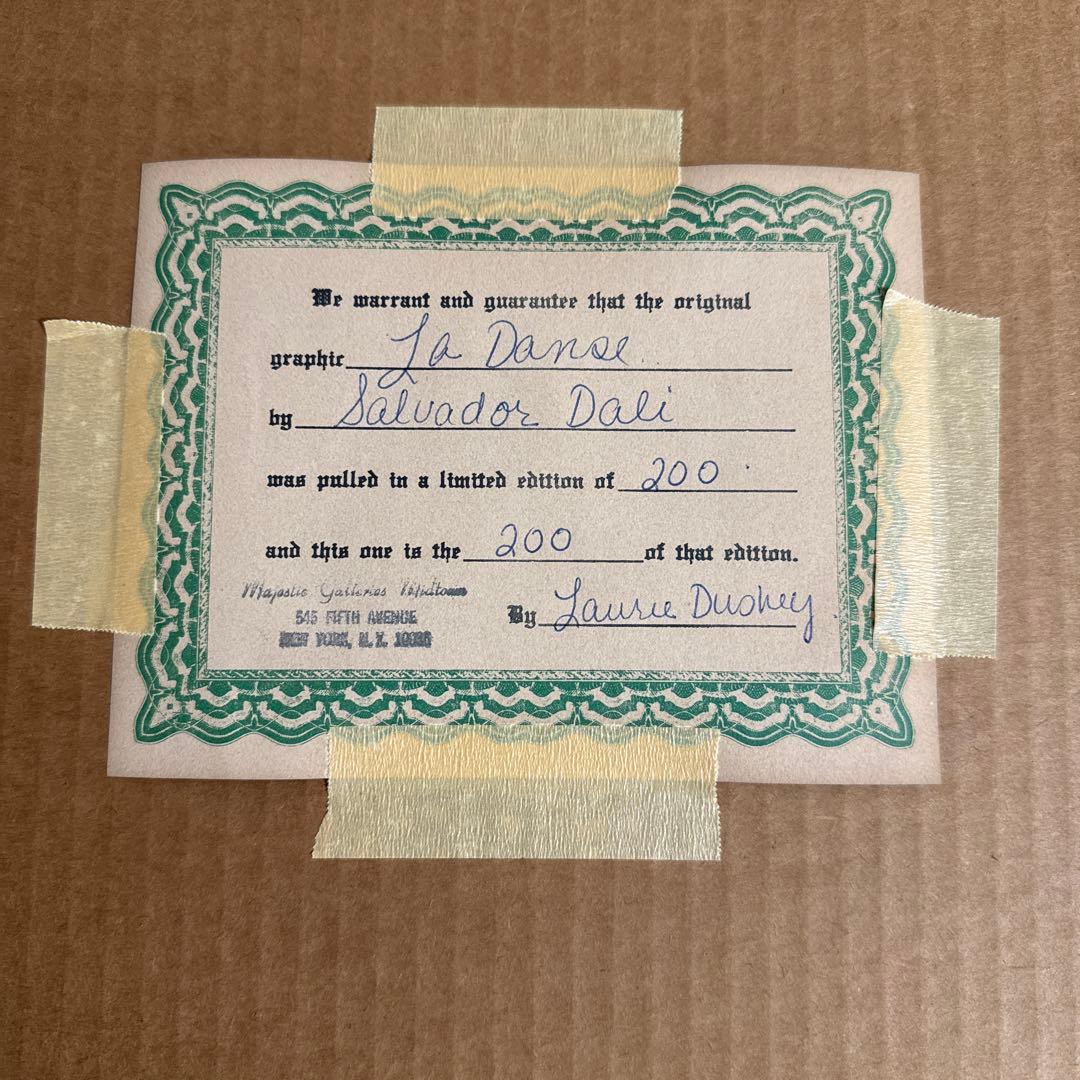 サルバドール・ダリ「La Danse」リトグラフ