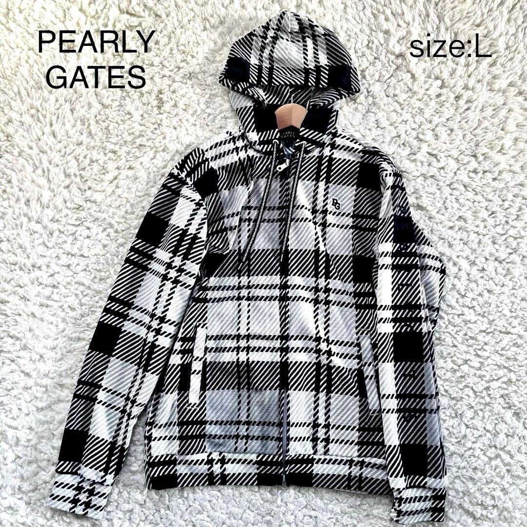 未使用級PEARLY GATES フード パーカー ジャケット ホワイト系 L