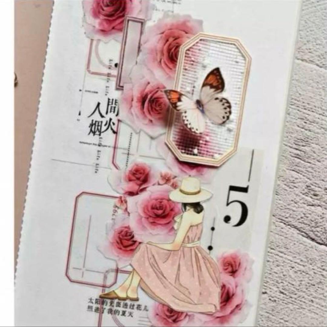 雾面PET5.5cm×5m 蔓染 海外マスキングテープ　海外マステ　花