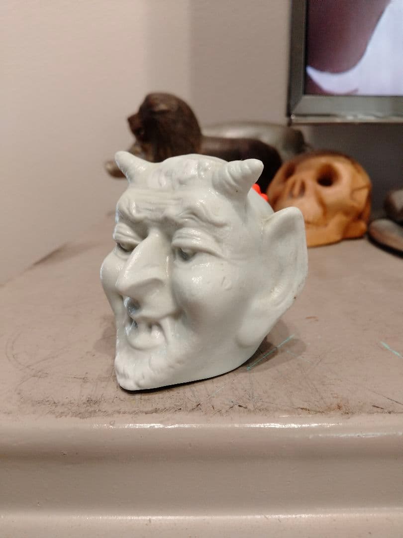 30s 40s ビンテージ デビル スカル マッチ ホルダー アンティーク