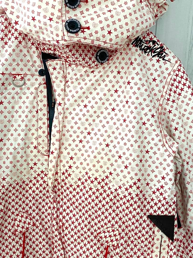 MTN ROCKSTAR HARUMAKI 総柄スノージャケット 赤白