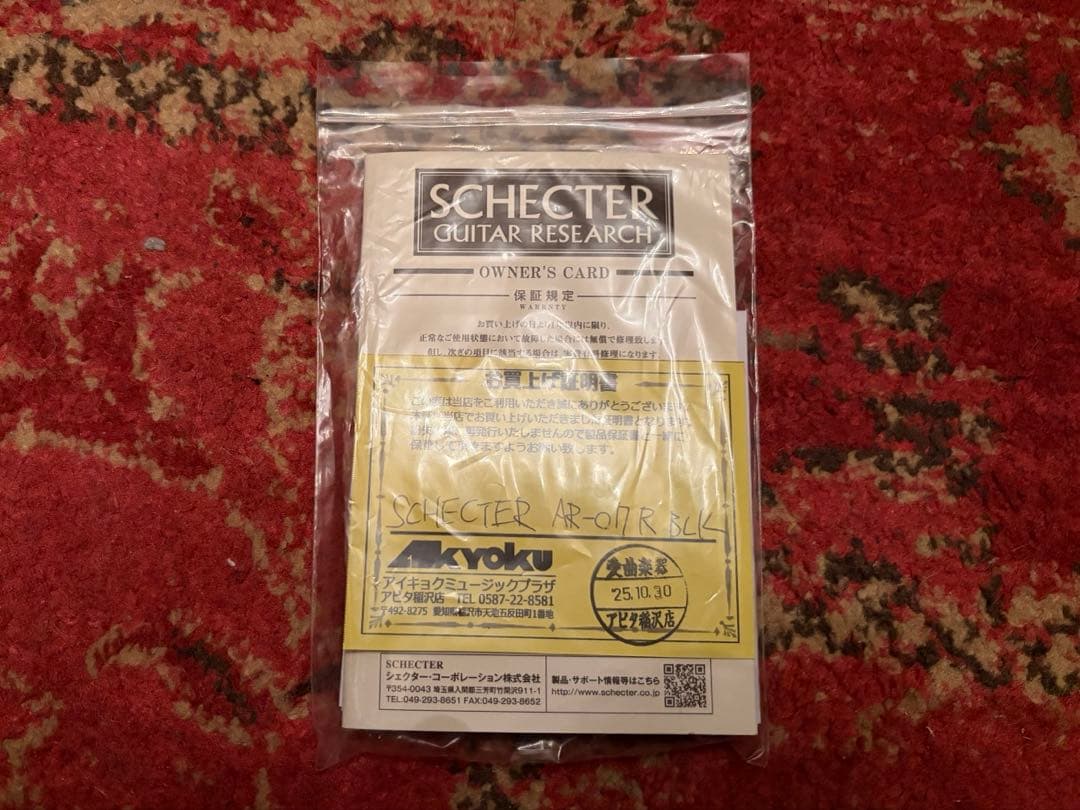 SCHECTER AR-07 R BLK 【ほぼ新品】