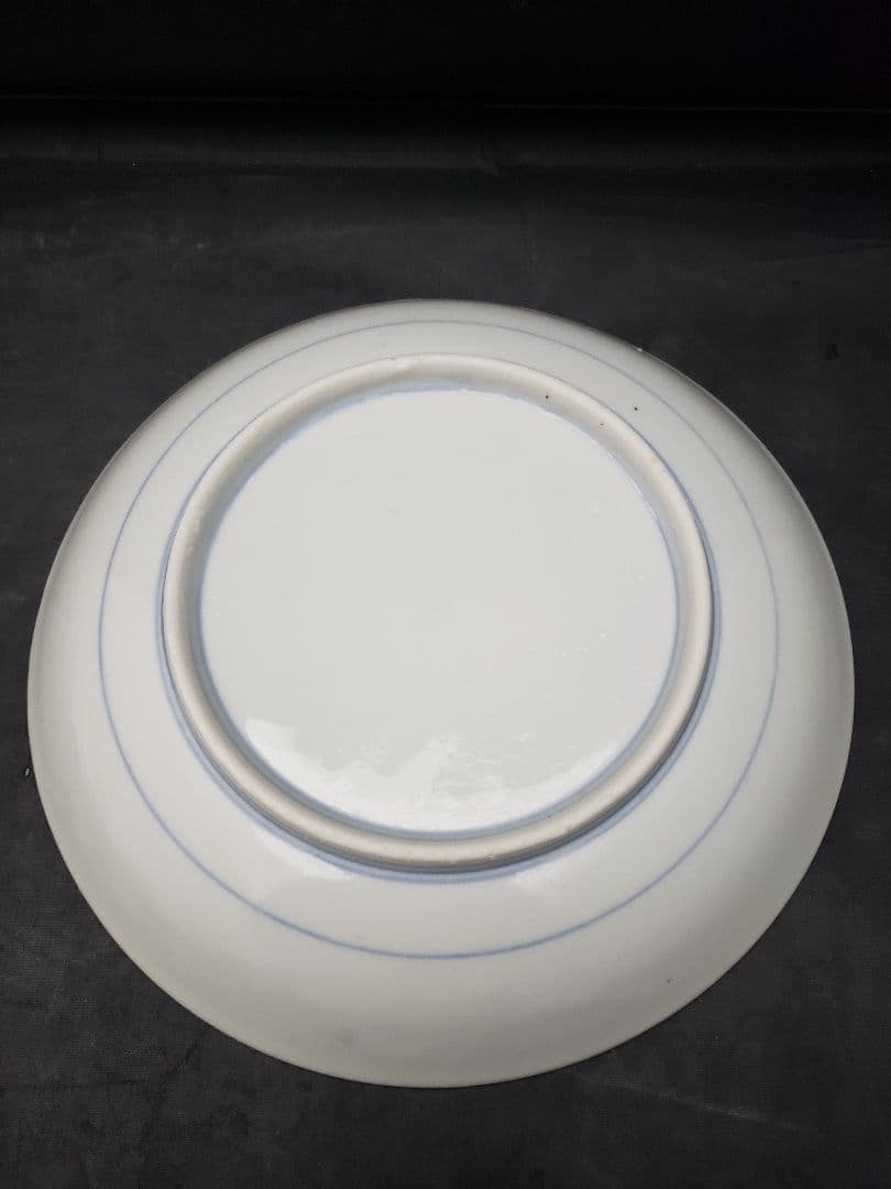 古伊万里　染付皿　5枚　富士山　三保の松原　アンティーク