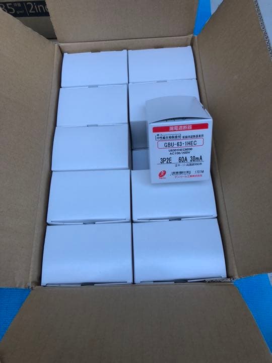 漏電遮断器 60A 20個入り