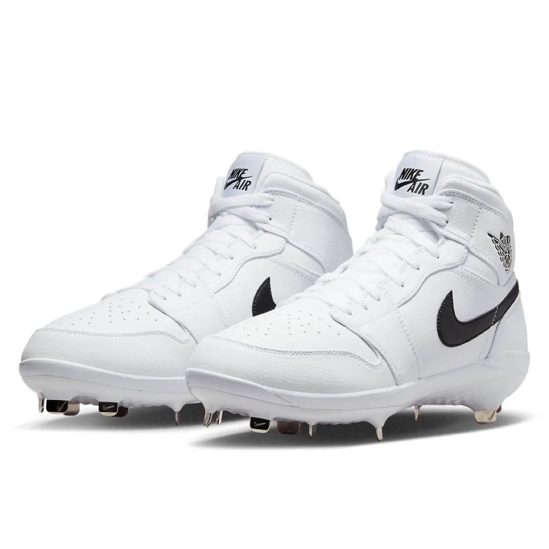 ナイキ ジョーダン 1 26 野球 スパイク 靴 シューズ 白 ベースボール