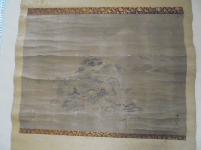 AKa7063　狩野古信　肉筆　掛軸