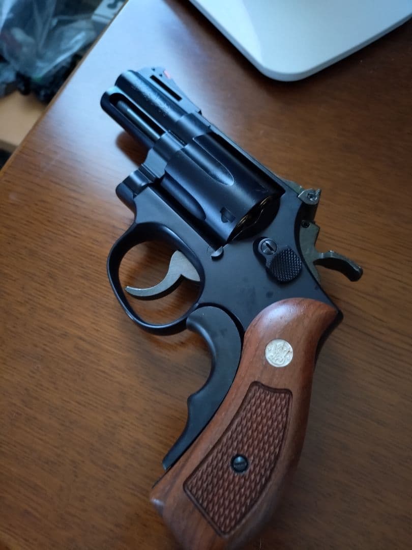 HWS スマイソン　2.5インチ　HWモデルガン　木製グリップ　アダプター付き