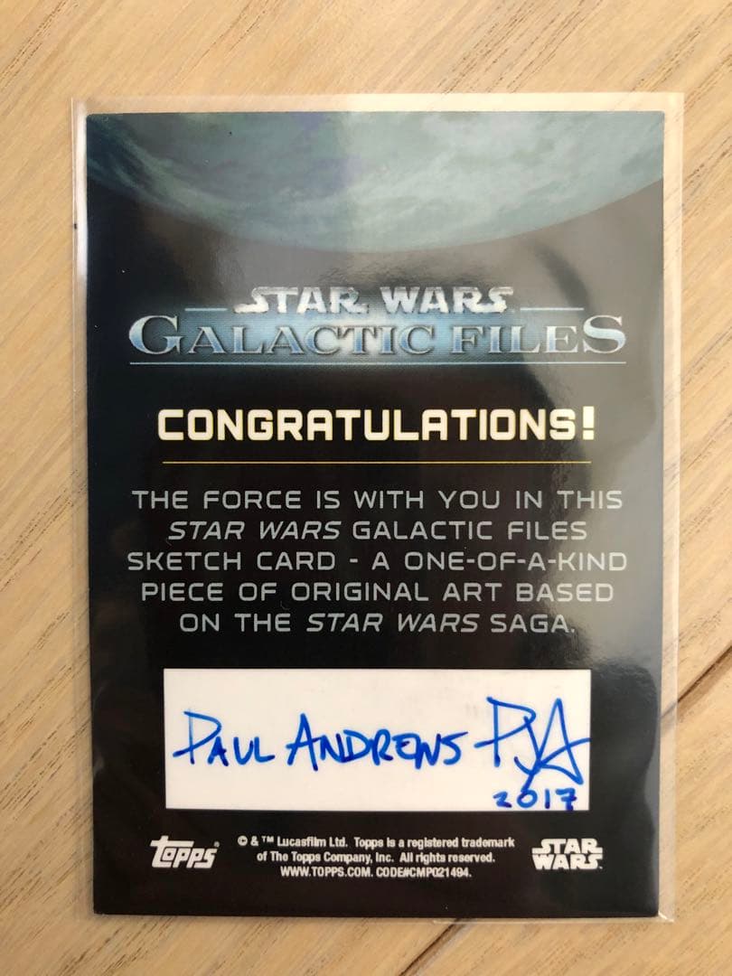トップス　スターウォーズ　スケッチカード
