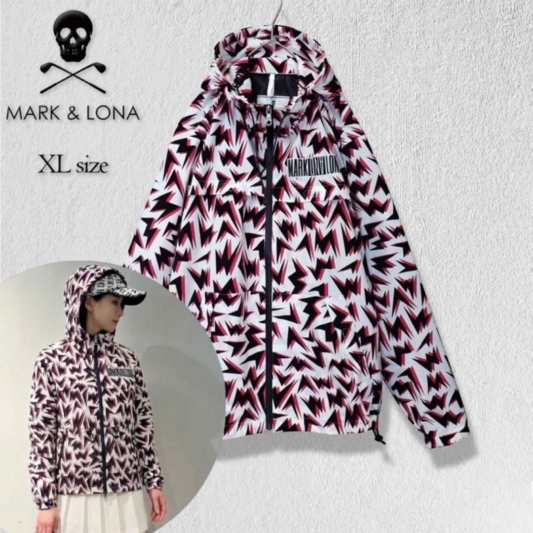 【美品】 マークアンドロナ ナイロンジャケット 総柄 パーカー ゴルフウェア