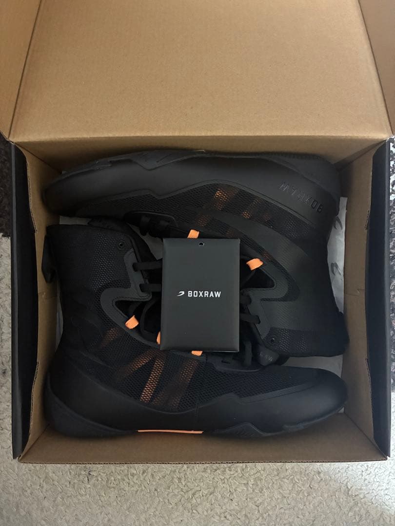 BOXRAW ボクシングシューズ ブラック/オレンジ