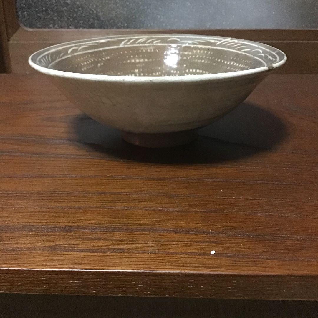 李朝古花三嶋茶碗