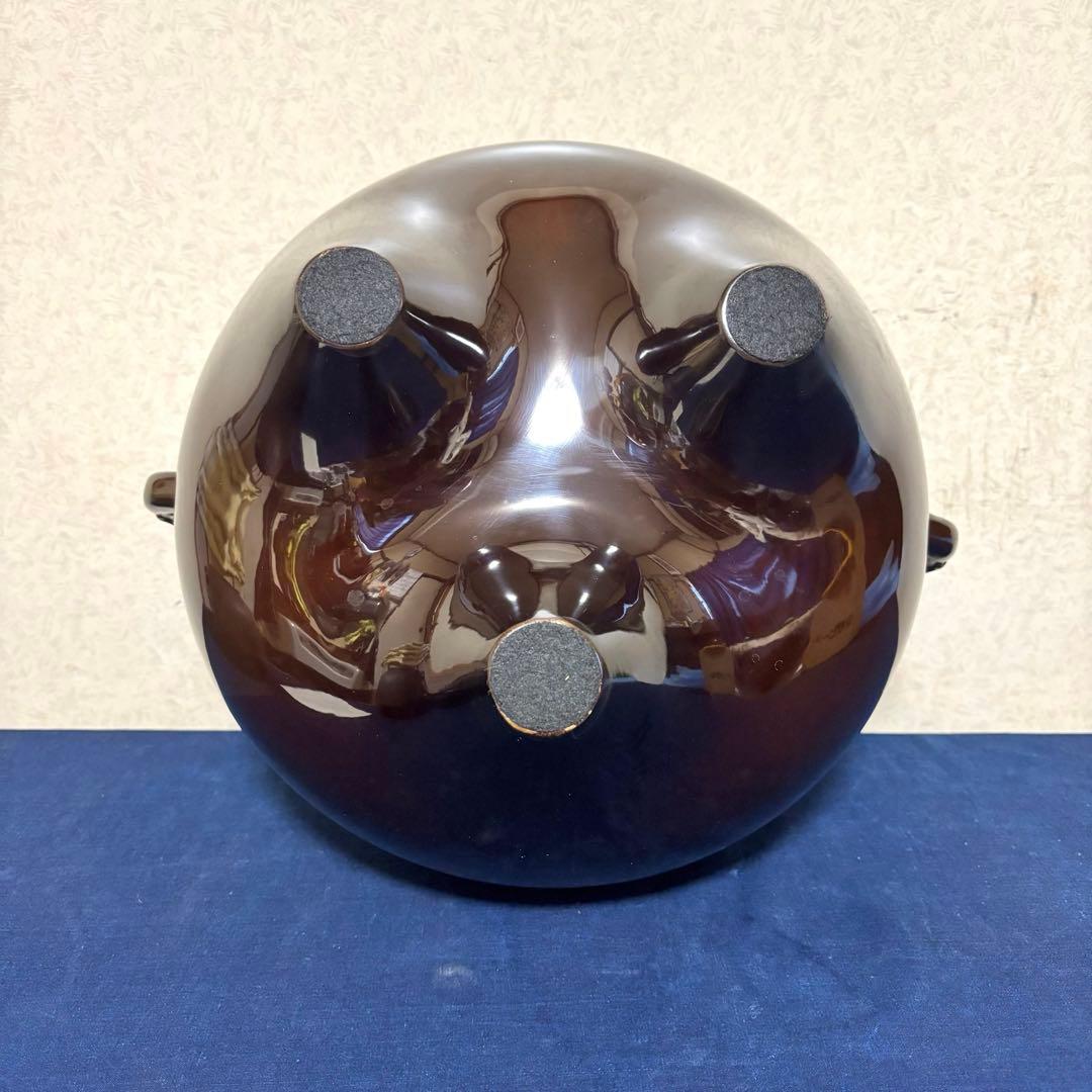 人間国宝敬典造 風炉 電熱器 唐銅鬼面風炉 南鐐撮 野々田製 敷板 底瓦 茶道具