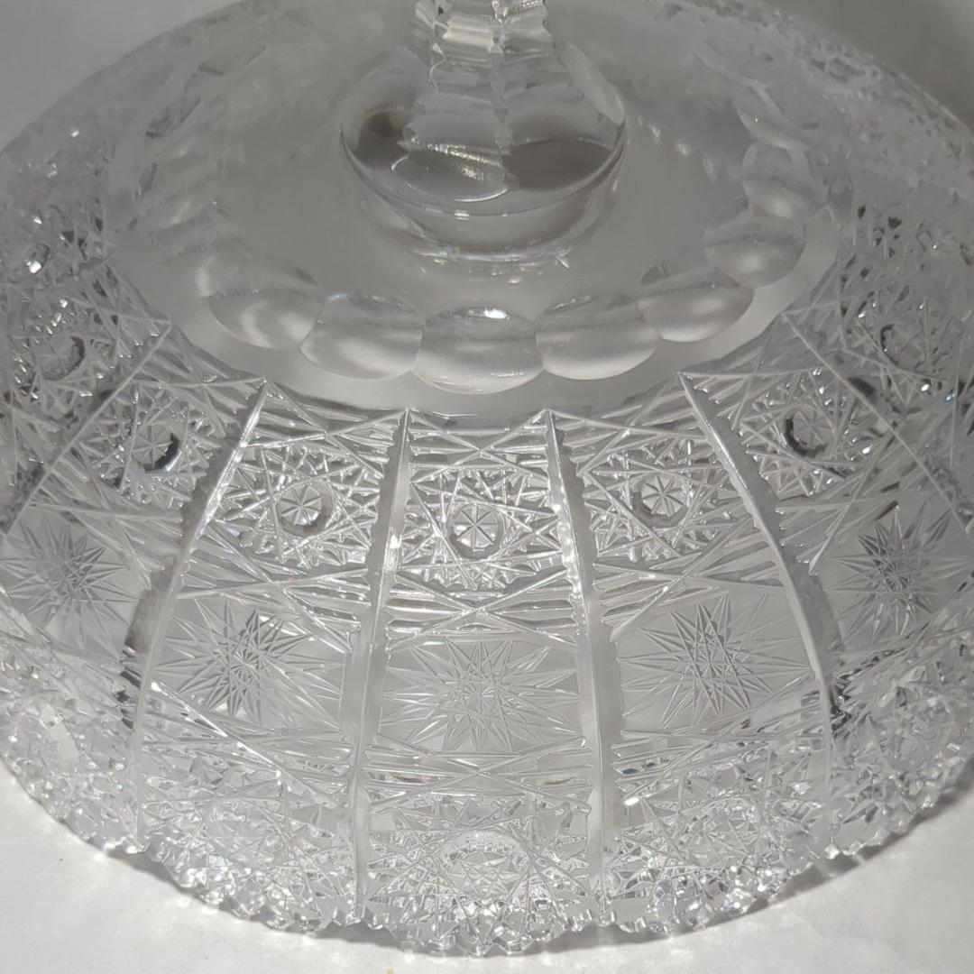 ボヘミアンクリスタル フルーツボウル コンポート クリスタルグラス 盛鉢 美品