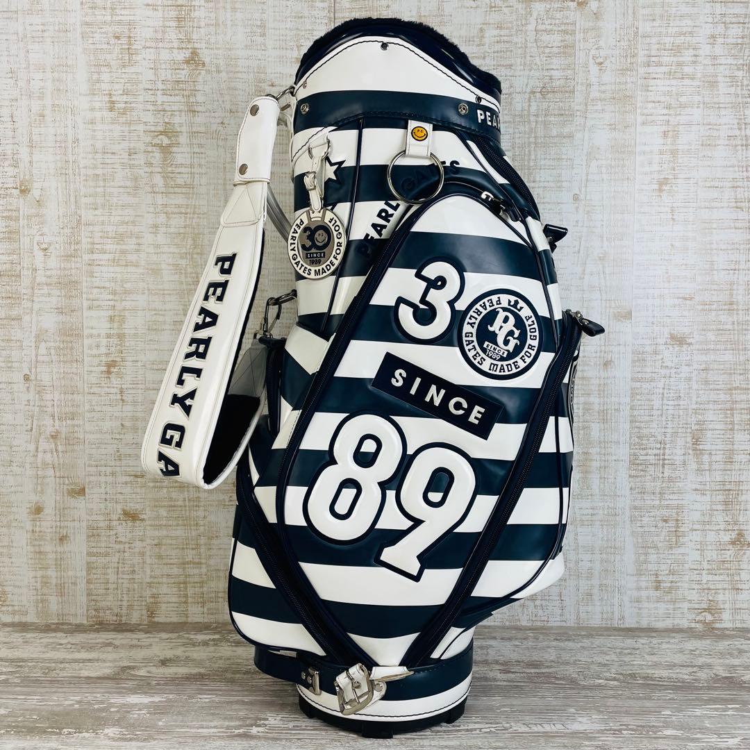 【限定品】PEARLY GATES ボーダー柄　30周年記念　キャディバッグ