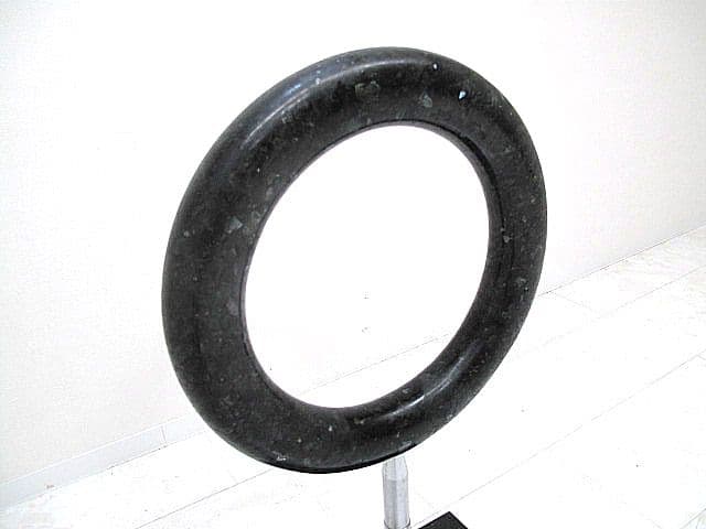 天然大理石×ステンレススチール モニュメント 　 モダンアート　オブジェ