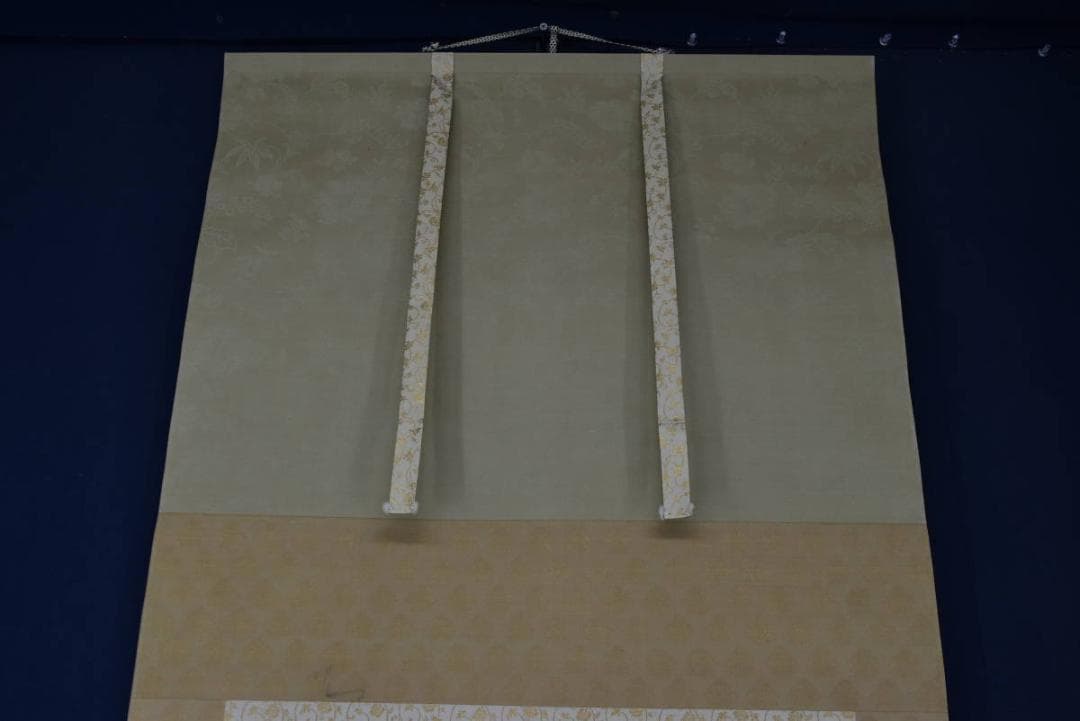 【真作】高田美一/首夏之図/グラジオラス図/掛軸/名家伝来/AA-32